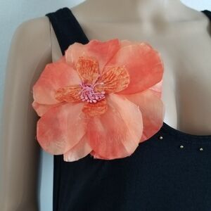 Orange Summer Watercolor Flower Brooch